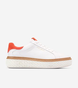 Cole Haan Womens GrandPr&oslash; SkyWeave Court Sneakers - White Size 5.5
