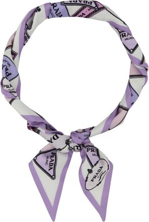Prada Purple Printed Bandana Scarf