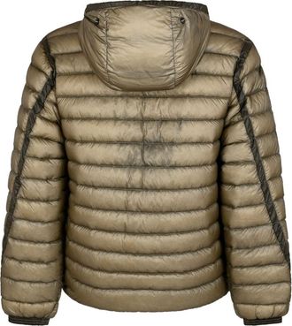 C.P. Company Mens Down Jacket With Goggle Hood Beige Polyamide; Padded &