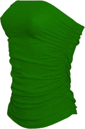 ZEE FASHION New Ladies Women Boobtube Bandeau Ruched TOP Vest Crop Bra TOP Bralet Plus Size UK 8-24 Jade Green