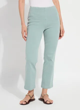 Lyss&eacute; Ankle Denim Baby Bootcut - Antique Wash Detox Green (27 Inseam)