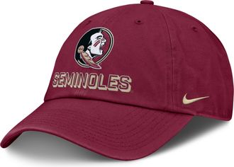 Nike Florida State On-Field Club Gameday Nike Mens College Adjustable Hat in Red | NC0169XFTN-MBJ