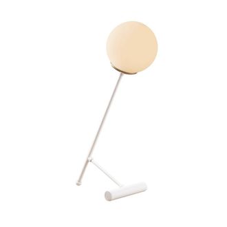 Wonderlamp L&aacute;mpara de mesa blanco con esfera de cristal