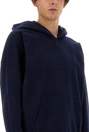 Saint Laurent Cotton Hoodie - Blue