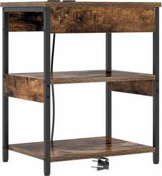 vidaXL Armario De Noche Roble Ahumado 41 X 31 X 51 Cm Vidaxl