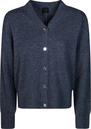 Pinko Vienna Cardigan - Dames - Vesten - Grijs - S - Wol - Truien & Vesten