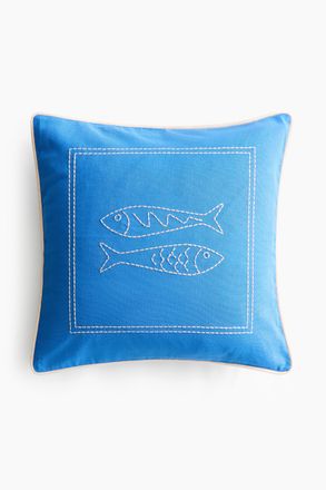 H&M Kissenh&uuml;lle mit Motivstickerei - Blue
