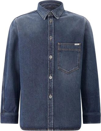 Givenchy Overshirt - Heren - Spijkeroverhemden - Blauw - M - Katoen - Overhemden