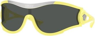 Versace Shield Full Rim Sunglasses - Yellow