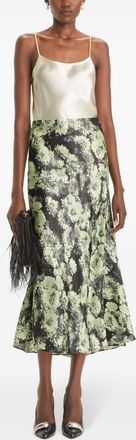 Tory Burch Tory Burch Womens Printed Long Skirt - Black viscose - Size 10 UK