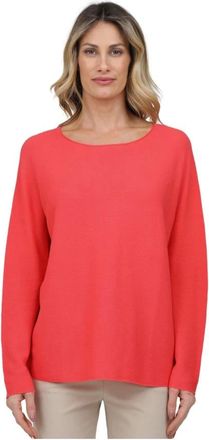 Gran Sasso Lange mouw ronde hals trui - Dames - Ronde hals truien - Rood - M - Truien & Vesten