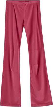 Balenciaga Katoenen Wide Leg Jogger Broek - Dames - Wijde Broeken - Roze - M - Katoen - Broeken
