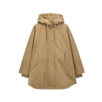 G-Lab Feli Mid-length Jacket - Dames - Parka Jassen - Beige - L - Katoen - Jassen
