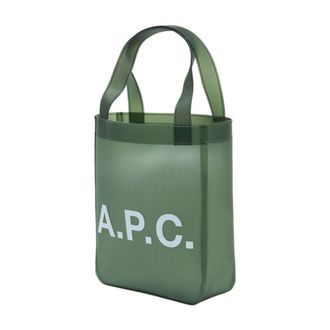 A.P.C. Womens Lou Tote Green Synthetic