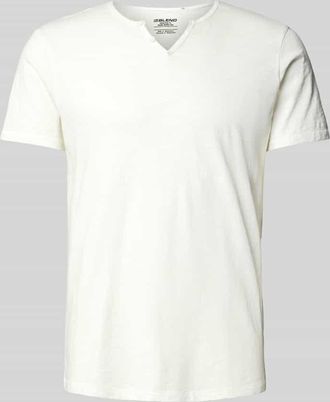 Blend T-Shirt mit Serafino-Ausschnitt in Weiss, Gr&ouml;&szlig;e XXL