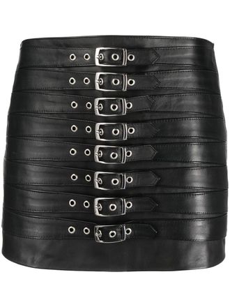 Manokhi Mini-rok met riem - Zwart