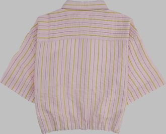 Bellerose Cropped Striped Viscose Shirt - Multicolor