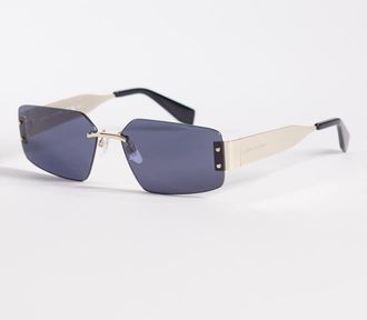 Marc Jacobs Marc Jacobs - Occhiali da sole squadrati unisex color oro/neri-Nero