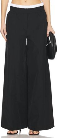 SIMKHAI Olly Double Waistband Pant In Black Multi