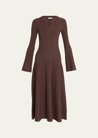 SIMKHAI Genna Ribbed Midi Dress