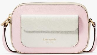Kate Spade New York Womens Ava Colorblocked Crossbody - Pink Leather - One Size