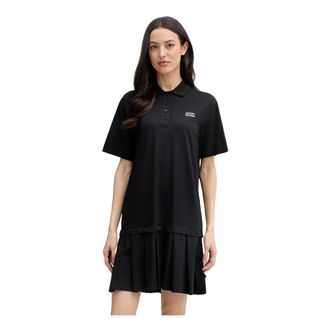 Joop Flared Mini Jurk - Dames - Korte kleedjes - Zwart - M - Katoen - Kleedjes