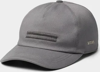 Ermenegildo Zegna Mens 100% cotton embroidered logo cap