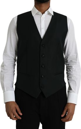 Dolce & Gabbana Mens Classic Suit Vest - Black - Size EU 52 (Mens)