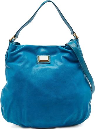 Marc Jacobs Borsa a spalla Hillier in pelle - Blu