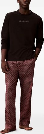 Calvin Klein Underwear Pyjama met geometrische tailleband - Rood