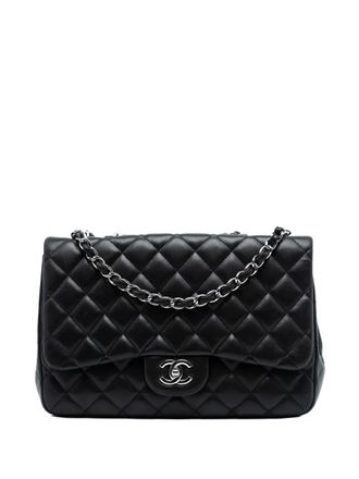 Chanel 2009-2010 Jumbo Classic Lambskin Single Flap shoulder bag - Black