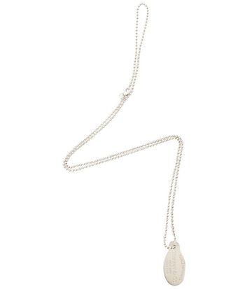 Tiffany & Co. Silver Return To Tiffany Oval Tag Ball Necklace (Authentic Pre- Loved)