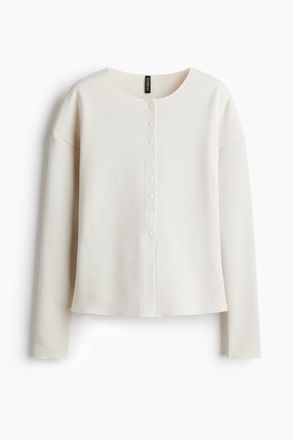 H&M Cardigan in Strukturstrick - Beige