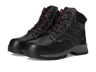 Wolverine Piper 6 Waterproof Composite Toe Workboot Womens Shoes Black : 6.5 D - Wide, Leather