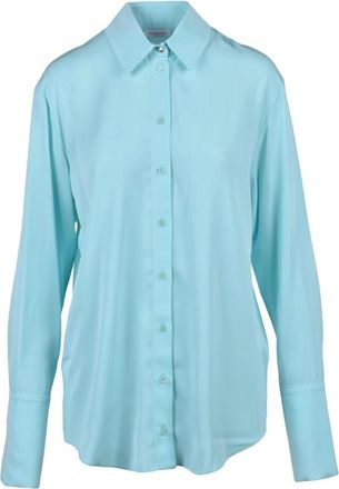 Patrizia Pepe Elegante Viscose Shirt - Dames - Overhemden - Blauw - M - Overhemden