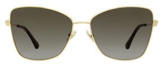 Jimmy Choo London Teso Pearl Butterfly Sunglasses - Gold
