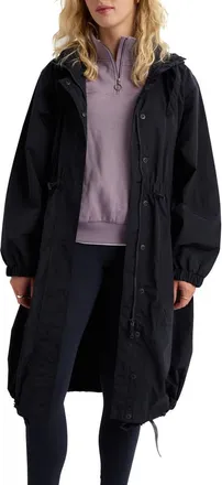 Seasalt Cornwall Skyllen Waterproof Hooded Rain Coat in Inkwell at Nordstrom, Size 12