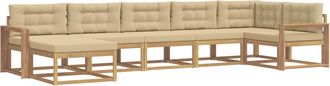 vidaXL Conjunto De Sof&aacute;s De Exterior 7 Uds. Y Beige Vidaxl