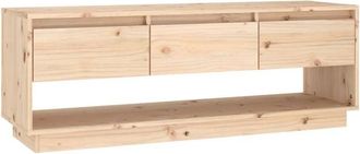 vidaXL Vidaxl - Mueble de tv de madera maciza de pino 110,5x34x40 cm