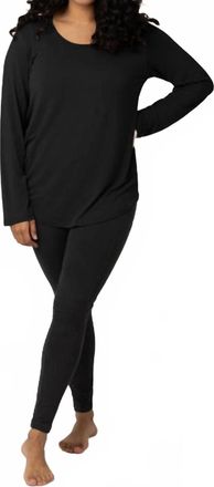 Kindred Bravely Bamboo Nursing And Maternity Long Sleeve T-Shirt In Black