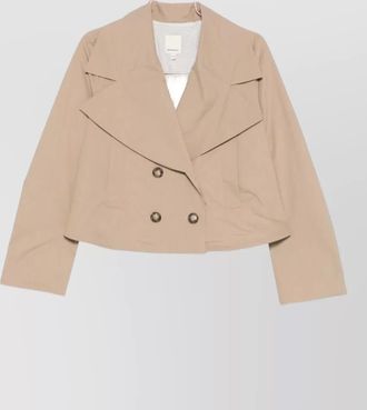 Emporio Armani cropped cotton jacket double breasted design