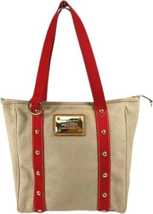 Louis Vuitton Pre-owned Shoulder Bags, female, Beige, Size: ONE SIZE Pre-owned Vintage Canvas Shoulder Bag