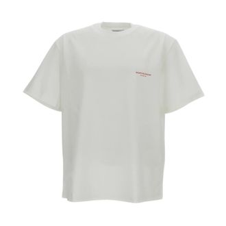 Wooyoungmi T-Shirts, male, White, Size: S Oversized Logo T-shirt
