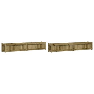 vidaXL Vidaxl - Jardineras De Exterior 2 Unidades Madera Impregnada De Pino