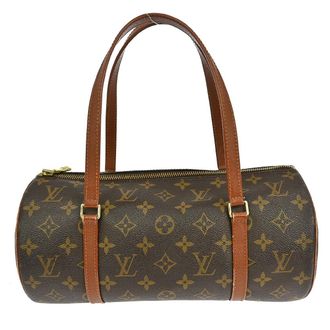 Louis Vuitton Papillon Handbag Monogram Canvas Brown Canvas Handbag (Pre-Owned)