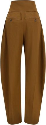 Ferragamo Womens Brown Wool Oves Aries Casual Pants
