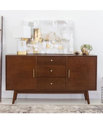 Walker Edison 60In Mid-Century Modern Wood Tv Console