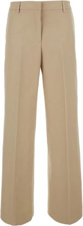 Pantaloni Torino Francoise Broek - Dames - Wijde Broeken - Beige - XS - Katoen - Broeken