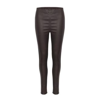 Cream Dark Brown Crocodile Woven Legging - female - Cream - Leggings - Brown - 3XL - Trousers