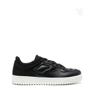 Emporio Armani Leren Casual Sneakers - Heren - Sneakers - Zwart - 44 EU - Leer - Schoenen